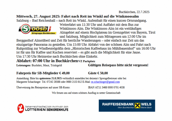 Tagesausflug Winkelmoosalm